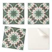 shumee Komplet samolepilnih vinilnih ploščic s potiskom za dnevno sobo z elegantnim rastlinskim vzorcem 9x30x30 cm