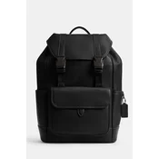 Usnjen nahrbtnik Coach League Flap Backpack moški, črna barva, CU072