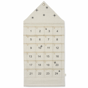 ferm LIVING Adventni koledar STAR 50 x 100 cm, pesek, bombaž, čvrst LIVING