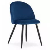 Ljubki dom Modri žametni stol BELLO
