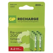 Polnilna baterija GP Recharge 800 AAA (HR03) 6kos 6/1