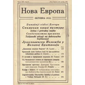 NOVA EVROPA - OKTOBRA 1931