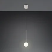 Trio Lighting Visoka svetilka Firano, siva, O 12 cm, kovina - Dnevna soba/jedilnica - Sodobni - siva, bela
