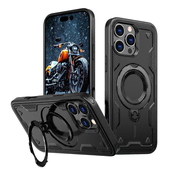 slomart Ohišje Hybrid Armor Trendy z MagSafe za iPhone 16 Pro - črno