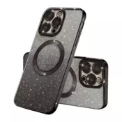Maska Mag Case Electroplated za iPhone 15 Pro Max crna