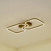 Lucande LED-stropna svetilka Amiya, 64 cm, črna, aluminij - Dnevna soba/jedilnica - Sodobni - črna, bela - Kovina