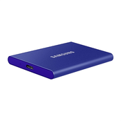 Samsung - Zunanji prenosni disk Samsung T7 SSD, 2 TB, moder