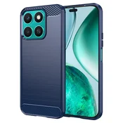 TPU gel ovitek Brushed Carbon za Honor X8c - moder