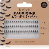 Technic Cosmetics Faux Mink Cluster Lashes umetne trepalnice z lepilom 54 kos