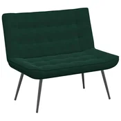 Vidaxl klop temno zelena 110x74x84 cm žamet