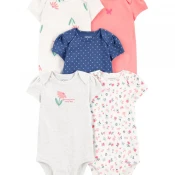 Carters bodi kr set 5/1, devojcice