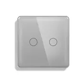 ELEKTRO SMART ELEKTRO SMART stakleni panel za serijski prekidac s metalnim nosacem, sivi ES-G86.2G-GY