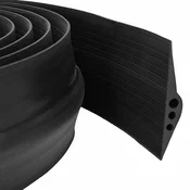 vidaXL Tesnilo za Garažno Tla Črna 78 x 14 mm 4,5 m EPDM guma
