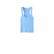 MANGO Top z naramnicami LAURA svetlo modra