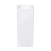 Papirnata vrečka s stranskim robom bela 15+7 x 42 cm `3kg` [1000 kosov]
