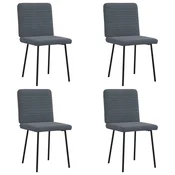 Vidaxl Jedilni stoli 4 kosi temno siv žamet