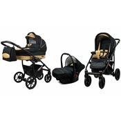 Babylux Largo Black Coffe | 3v1 Kombinirani Voziček kompleti | Otroški voziček + Carrycot + Avtosedežem