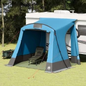 VIDAXL Šotor s streho Drugo Modra in črna 285 x 255 x 245 cm Poliester
