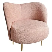 Casa Padrino luxury armchair pink/gold 86 x 72 x H. 80 cm - Living room armchair with curved backrest - Living room furniture - Luxury furniture - Living room furnishings - Luxury furnishings