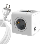 Razdelilnik PowerCube 4 vtičnice 2 USB-A