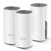 TP-Link Deco E4 Mesh WLAN Set (3 Pack), AC1200 Dual Band Router & Repeater (Range up to 370 m2, Ideal for Large Houses with Multiple Devices, 6 x 100 Mbit/s Ports) White