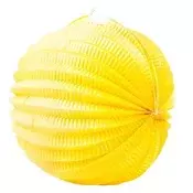 Lampion, okrogel, 22 cm, rumen