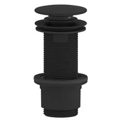 Odtok za umivalnik 5/4, click-clack, velik čep, 10-80 mm, ABS/mat črna - Črna - Sapho - 24 - Plastika - 5/4 - 14