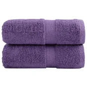 Vidaxl Premium brisače za goste SOLUND 2 kosa vijolične 30x50 cm 600 g/m2