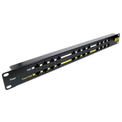 OEM Patch panel POE UTP cat.5e 12p 1U Črna, 19 omara