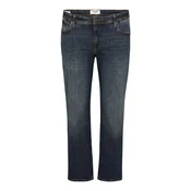 Jack & Jones Plus Kavbojke JJIMIKE JJORIGINAL temno modra