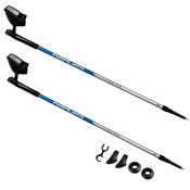 Spokey MEADOW Hole Nordic Walking 2-dielne, anti-shock system, striebrno-blue