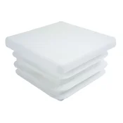 Končna kapa profila bela 10x10 mm kvadratna 5 kosov.