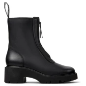 Camper za ženske. K400776-001 Usnjeni škornji Milah črni (39), Črna, 1 do 3 cm, Zip, Priložnostno