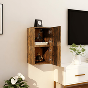 vidaXL Stenska TV omarica 2 kosa dimljeni hrast 30,5x30x30 cm