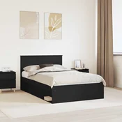 Krevetna konstrukcija Crna 120 x 190 cm Konstruirano drvo