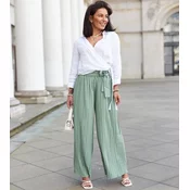 UR/CEO Green wide pleated womens pants Zakia