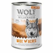 Varčno pakiranje Wolf of Wilderness Free-Range Meat 24x400 g - High Valley - govedina iz proste reje