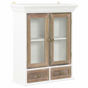 vidaXL Stenska omarica iz trdnega lesa 49x22x59 cm bela