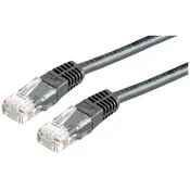 VALUE Value 21.99.0955 RJ45 omrežni kabel\, Patch kabel CAT 6 U/UTP 1.50 m črna 1 kos, (20420768)