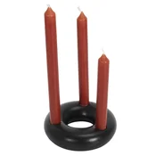 The home deco factory SUPPORT 3 BOUGIES NOIR M24 Črna