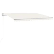 Vidaxl Avtomatska tenda LED + senzor 400x300 cm krem