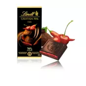 LINDT čokolada Creation s čilijem in višnjo 70 %, 150g