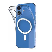 slomart Silikonska torbica Puro 03 Mag MagSafe za iPhone 16 Plus - prosojna