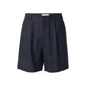 DAN FOX APPAREL Hlače z naborki Alan mornarska