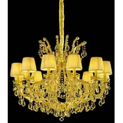 Casa Padrino luxury baroque crystal chandelier yellow A� 115 x H. 95 cm - Magnificent Venetian Chandelier - Castle chandelier - Palace chandelier - Luxury Quality - Made in Italy