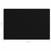 vidaXL Preproga za šotor 200x300 cm črna
