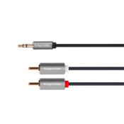 kabel jack 3.5 wtyk stereo - 2rca 3m kruger&matz basic