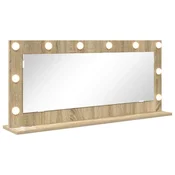 Vidaxl Ogledalo za toaletno mizico Sonoma hrast 100 x 45 x 18 cm