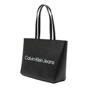 Calvin Klein Jeans Shopper torba, crna / bijela