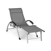 Blumfeldt Sunnyvale, ležalnik z naslonom za noge, aluminij, 4 nivoji (GDMC2-Sunnyvale-GR)